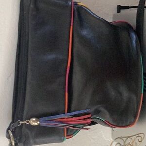Beautiful vintage leather crossbody purses in multi colors